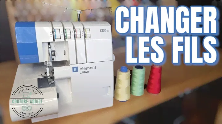 🪡Comment CHANGER les FILS de la SURJETEUSE LIDL "Pfaff Element 1230 OL"