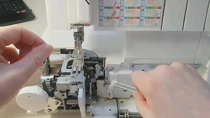 Заправка нитей, программа 02, коверлок Pfaff 4852👍