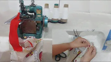Easy way to sew thread catcher for serger / easy sewing tips and tricks