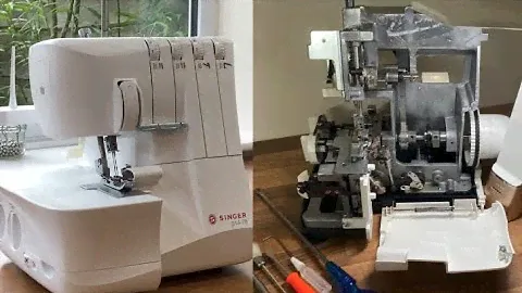 How to Remove the Cover of a Serger, Overlocker - Singer S14-78 S0230  #AbisDen #overlocker