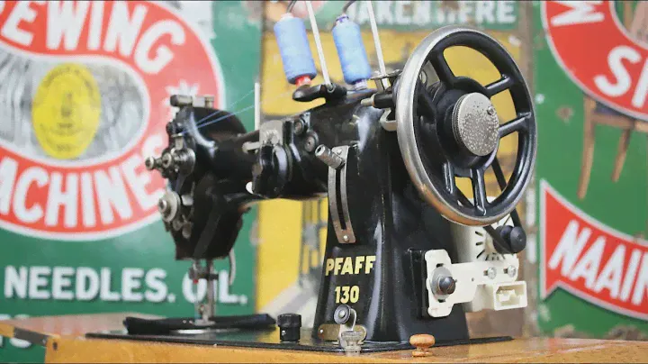 Demonstrating a Pfaff 130 Zigzag Sewing Machine