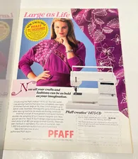Vtg Pfaff 1475 Creative Sewing Machine Advertising Print Ad Magazine