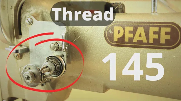 Заправка нити Промышленная швейная машина с шагающей лапкой Pfaff 145, похожая на Pfaff 545. Как заправить нить