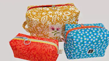 DIY Boxed Zipper Pouch the Easy Way / Cosmetic Bag