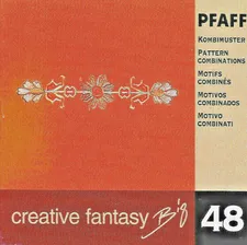 PATTERN COMBO 48 Pfaff Creative Fantasy Embroidery Card - 7560 7570 2140 2170