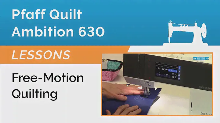 Free Motion Quilting Lesson Using the Pfaff Quilt Ambition 630 Sewing & Quilting Machine