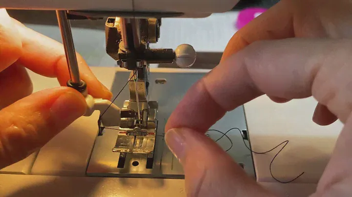 Using a needle threader on a sewing machine