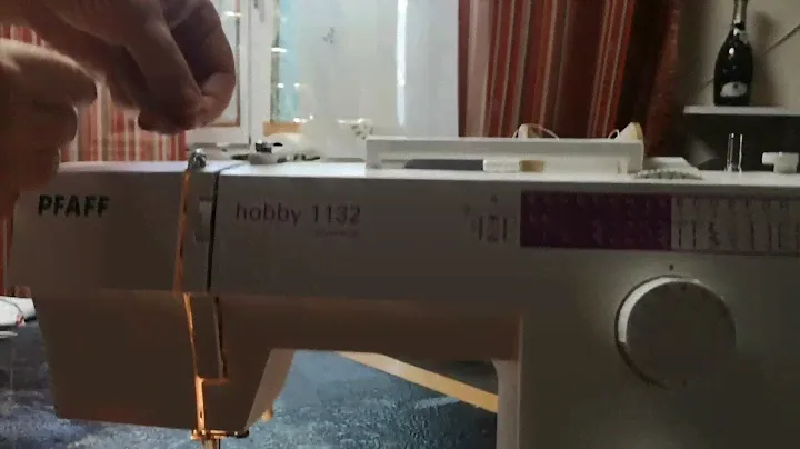 Ober Nähmaschine Pfaff 1132 einfädel, Заправка швейной машины threading a sewing machine
