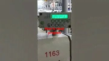 #reset program#single needle machine#pfaff 1163