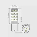 Лампочка-кукуруза Ba15d, двойной контакт, байонетная основа, стандартная 220 В для швейной машины, лампочка Pfaff, лампочка для люстры (art.: 3920c0c06b64d)