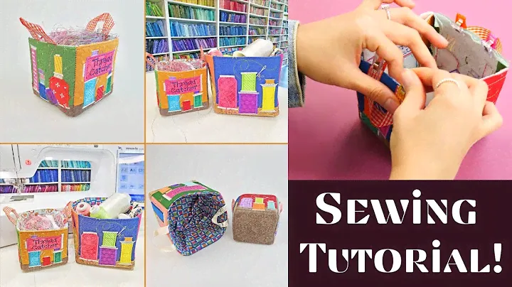 Sewing Tutorial: How to Make a Thread Catcher Fabric Box